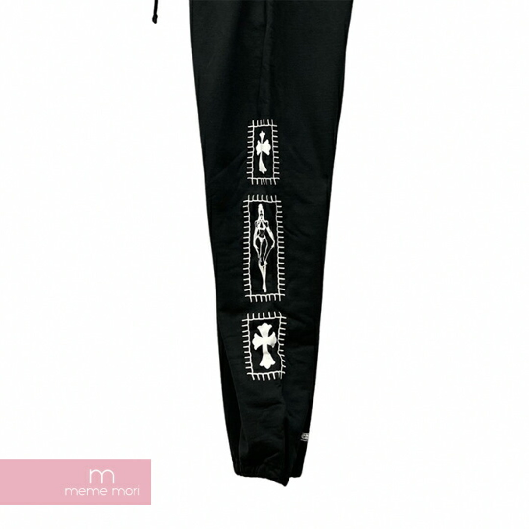 CHROME HEARTS クロムハーツ ×Deadly Doll Miami Limited Sweat Pants デッドリードール マイアミリミテッドスウェットパンツ ロゴプリント 裏起毛 マイアミ限定 ブラック