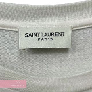 SAINT LAURENT PARIS 2021SS Graphic Print Surf Tee 646199 Y36AG サンローランパリ グラフィックプリントサーフTシャツ 半袖カットソー ダメージ加工 カットオフ 切替 ホワイト アイボリー サイズXS【230618】【-A】【me04】