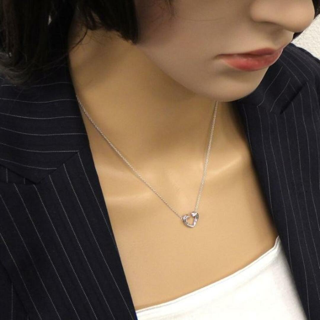 ティファニー Tiffany & Co. ネックレス テンダネス ハート 2ポイント ダイヤモンド K18WG 【中古】