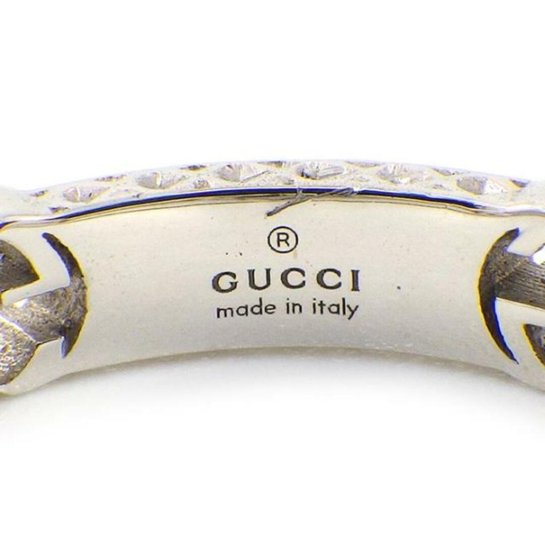 Gucci(グッチ)のグッチ GUCCI リング インターロッキングG GG ロゴ メッシュ フル サークル ダイヤモンド K18WG 20.5号 / #21 【中古】 レディースのアクセサリー(リング(指輪))の商品写真