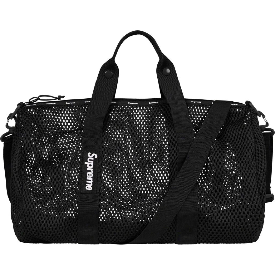 Supreme(シュプリーム)の黒 Supreme Mesh Duffle Bag Black 23SS 新品 メンズのバッグ(ボストンバッグ)の商品写真