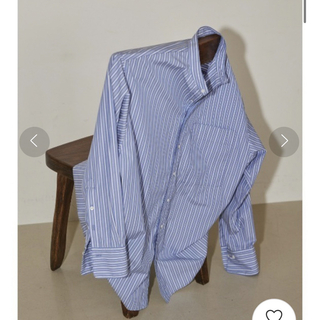トゥデイフル(TODAYFUL)の[新品タグ付]todayful / stripe over shirt サックス(シャツ/ブラウス(長袖/七分))