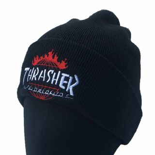 ハフ(HUF)のHUF THRASHER TDS ハフ×スラッシャー ワッチ ニットキャップ(ニット帽/ビーニー)