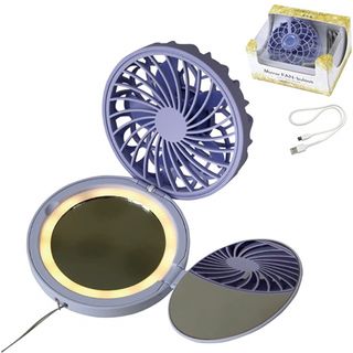 SPICE OF LIFE - SPICE OF LIFE スパイス 扇風機 LED付き ファン コンパクトミラ