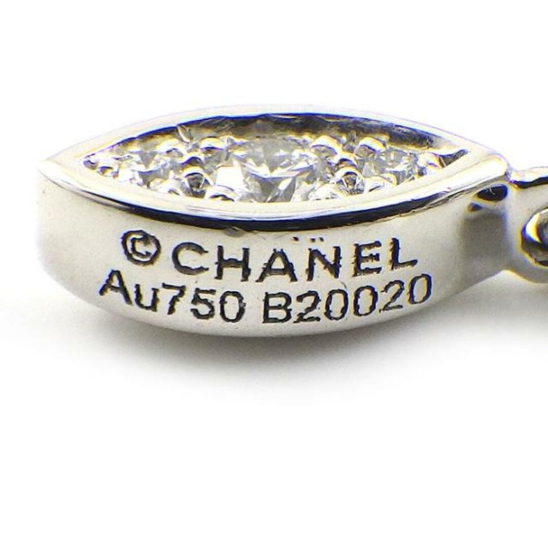 CHANEL(シャネル)のシャネル CHANEL ネックレス カメリア J11176 スウィング ドロップ 廃盤 レア コレクターズアイテム パヴェ ダイヤモンド K18WG 【箱・保付き】 【中古】 レディースのアクセサリー(ネックレス)の商品写真