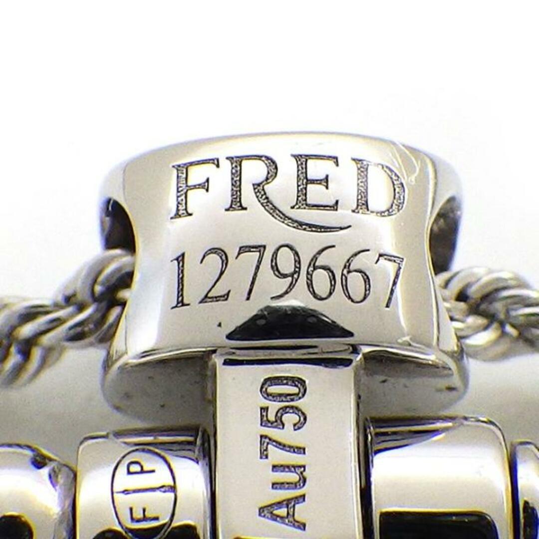 フレッド FRED ネックレス フォース10 スモールモデル SM 7B0281 パヴェ 14ポイント ダイヤモンド 計0.06ct K18WG 【箱・保付き】