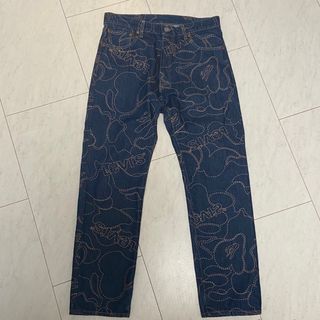 アベイシングエイプ(A BATHING APE)のA BATHING APE BAPE Levi’s デニム エイプ リーバイス(デニム/ジーンズ)