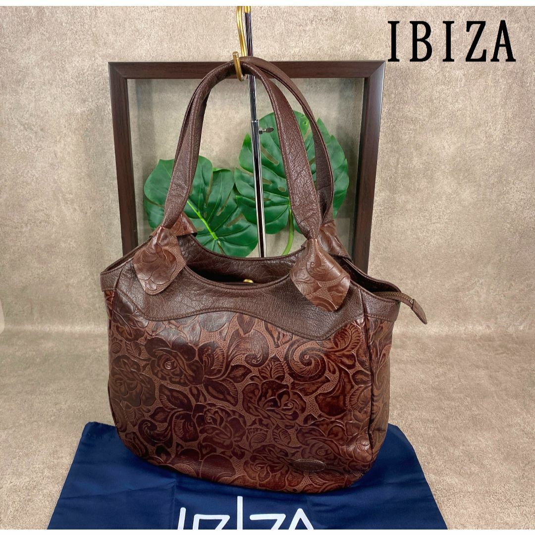 極美品 IBIZA 総革 バッファロー 高級 ハンドバッグ