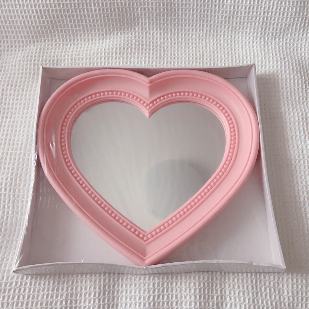 Lattice(ラティス)のlattice ハートミラー 鏡 ピンク 韓国 ラティス レディースのファッション小物(ミラー)の商品写真