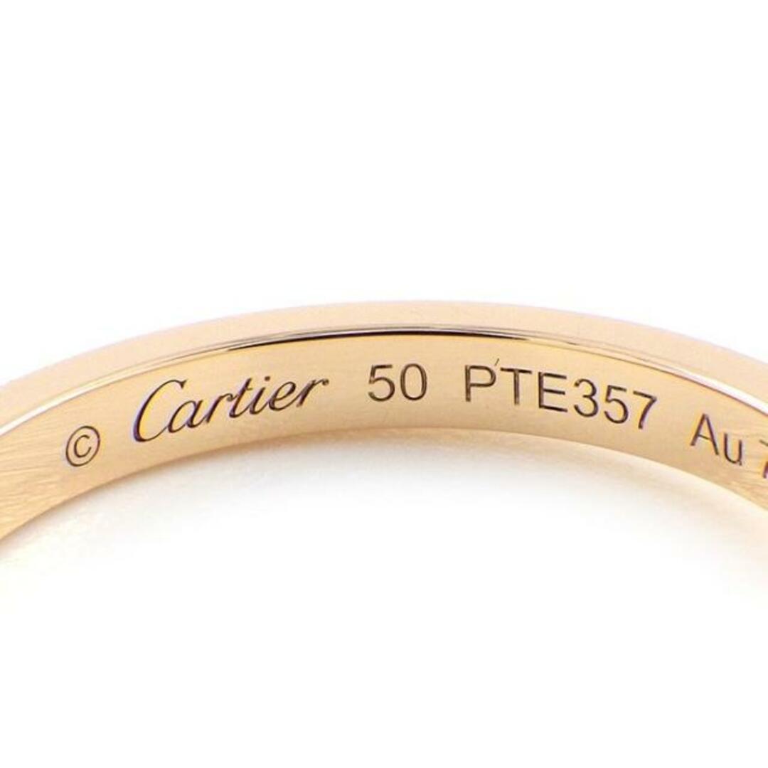 カルティエ Cartier リング バレリーナ ウェディング バンド ハーフ エタニティ サークル ダイヤモンド K18PG 10号 / #50 2