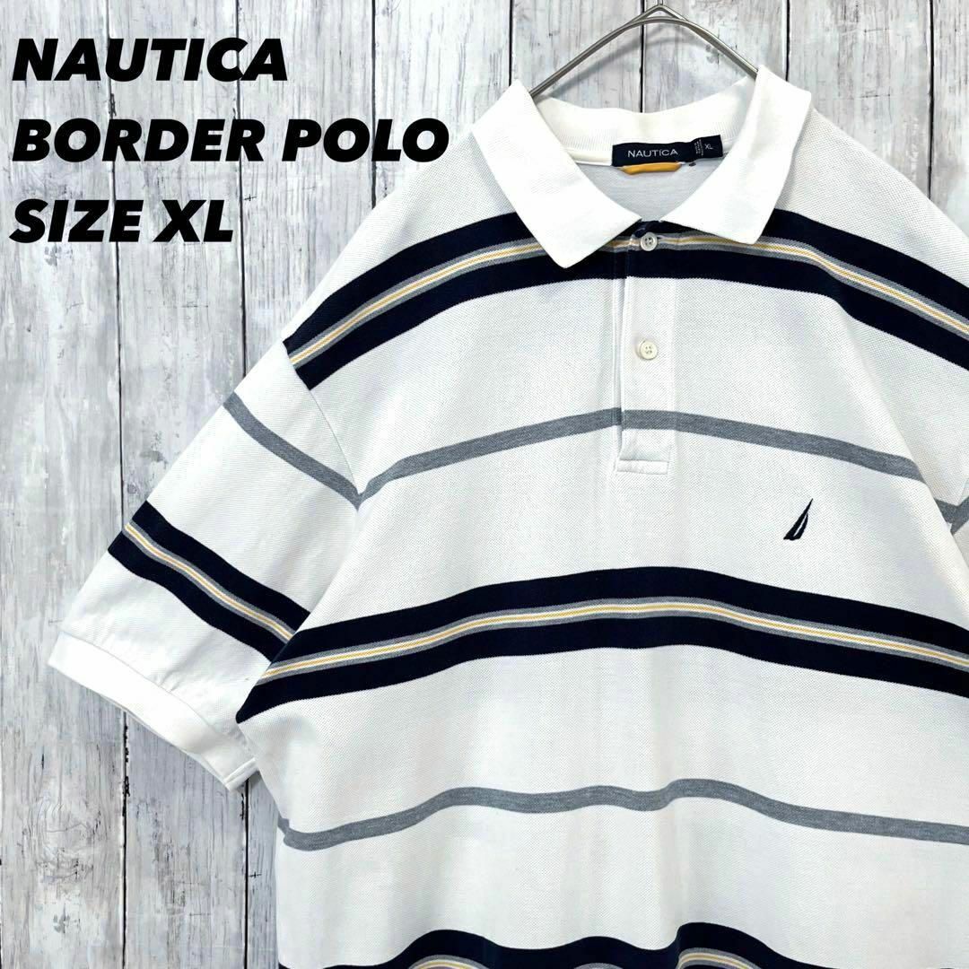 nautica ボーダーポロシャツ