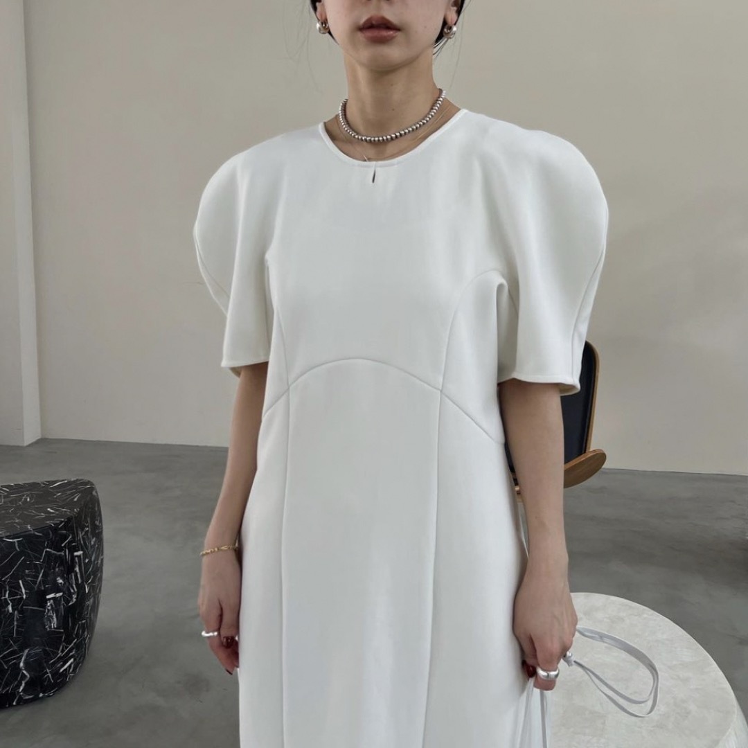 MIREI KIRITANI TULIP SLEEVE I LINE DRESS
