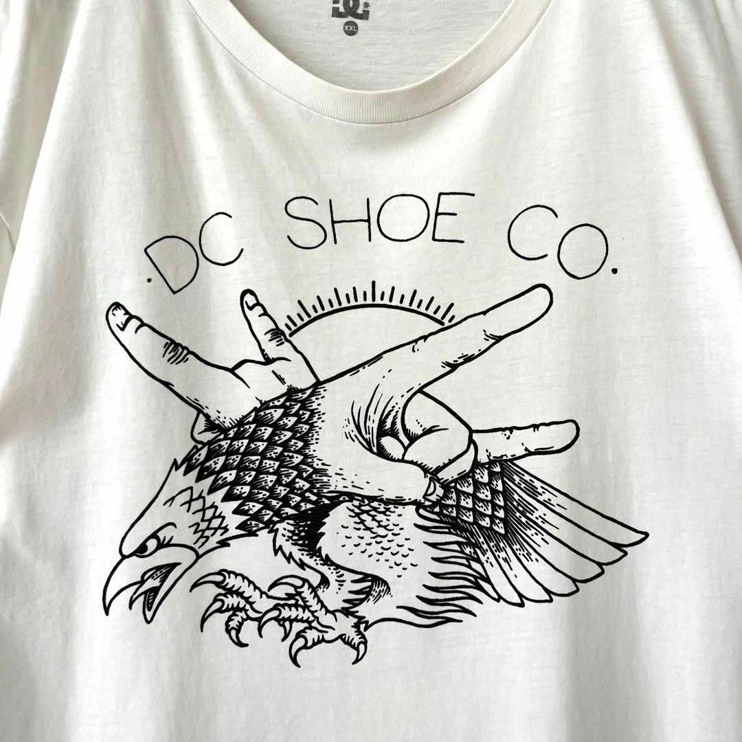 DC SHOES(ディーシーシューズ)のアメリカ古着　ゆるだぼオーバーサイズXXL DC SHOEプリントTシャツ　白 メンズのトップス(Tシャツ/カットソー(半袖/袖なし))の商品写真