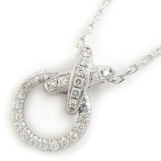 ショーメ(CHAUMET)の ショーメ Chaumet ネックレス プルミエ リアン クロス サークル フル パヴェ ダイヤモンド K18WG 【中古】(ネックレス)