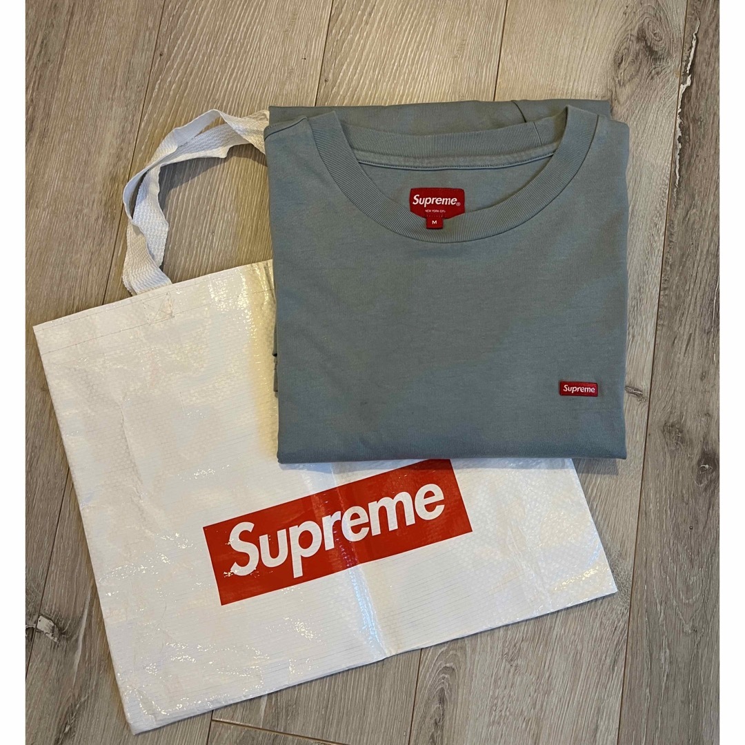 Tシャツ/カットソー(七分/長袖)Supreme M Small Box L/S Tee Light Slate