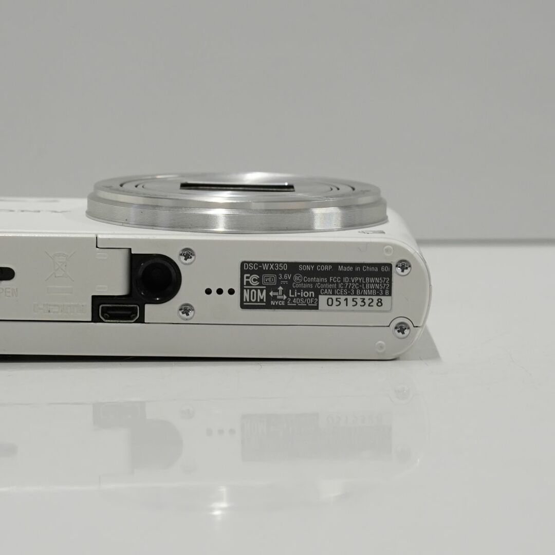 DSC-WX350 SONY Cyber-Shot USED美品 デジタルカメラ 本体＋バッテリー 広角25mm 光学20倍ズーム Wi-Fi  高速AF 完動品 中古 CP3029の通販 by ウィット｜ラクマ