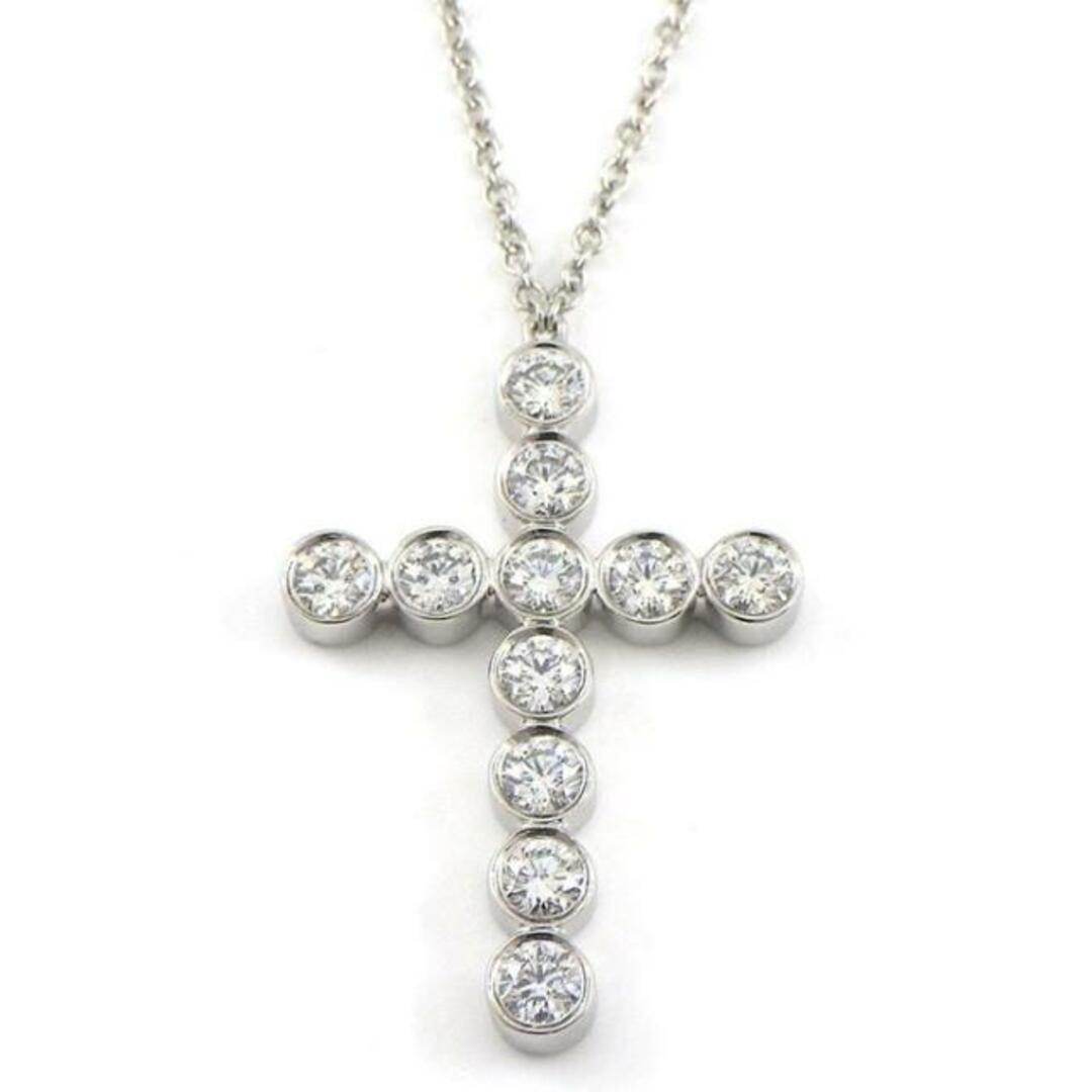 ティファニー Tiffany & Co. ネックレス ジャズ クロス 11ポイント ダイヤモンド 10ポイント ダイヤチェーン PT950 1