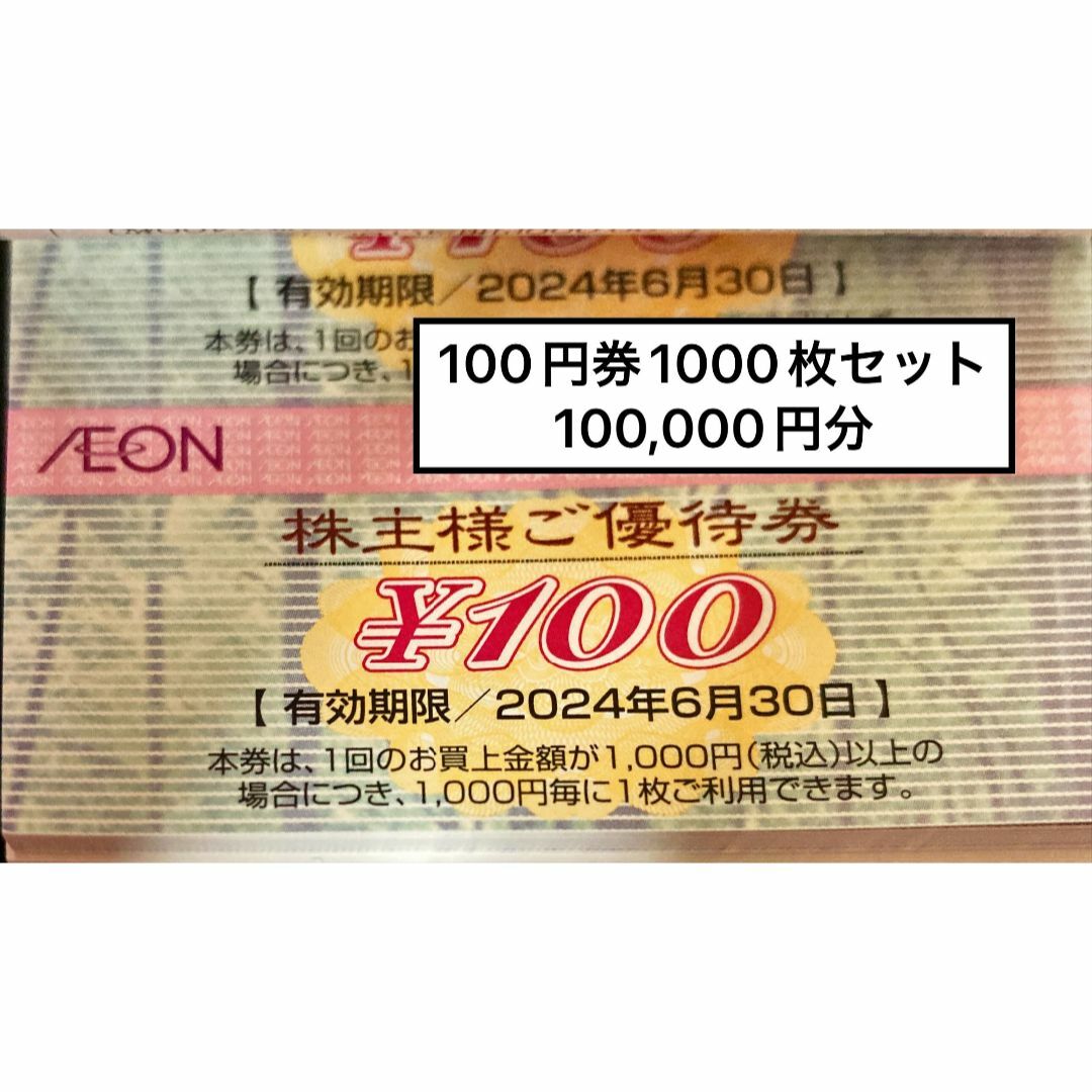 イオン マックスバリュ 10万円 24.6.30最新 フジ 株主優待券 匿名発送