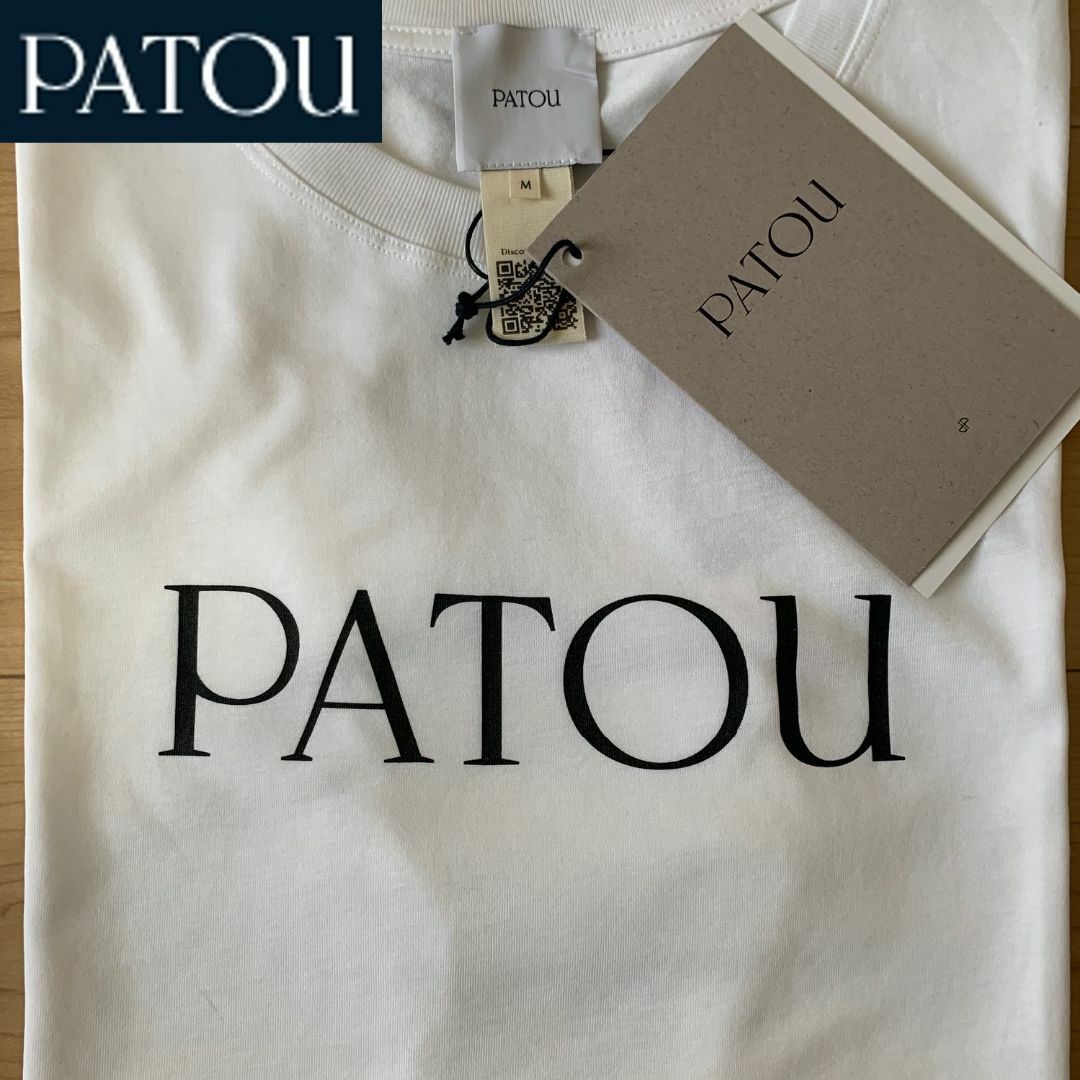 新品サイズM】PATOU（パトゥ)ロゴ入りTシャツ（白）送料込み - Tシャツ ...