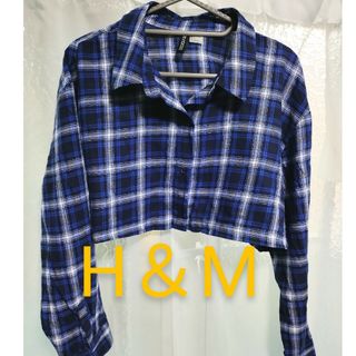 エイチアンドエム(H&M)のH＆M ショート丈長袖シャツ  Lサイズ(シャツ/ブラウス(長袖/七分))