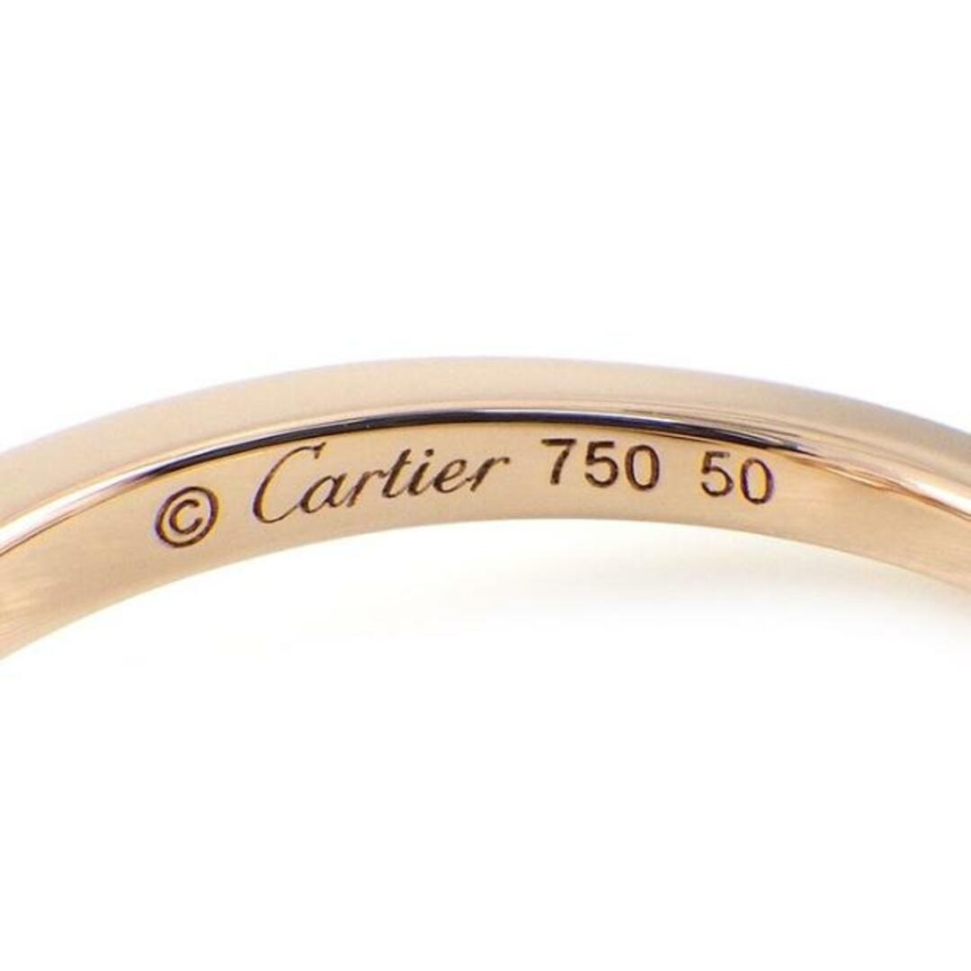 Cartier(カルティエ)のカルティエ Cartier リング インド ミステリューズ 1ポイント クッションカット ローズクォーツ 2ポイント ダイヤモンド K18PG 10号 / #50 【中古】 レディースのアクセサリー(リング(指輪))の商品写真