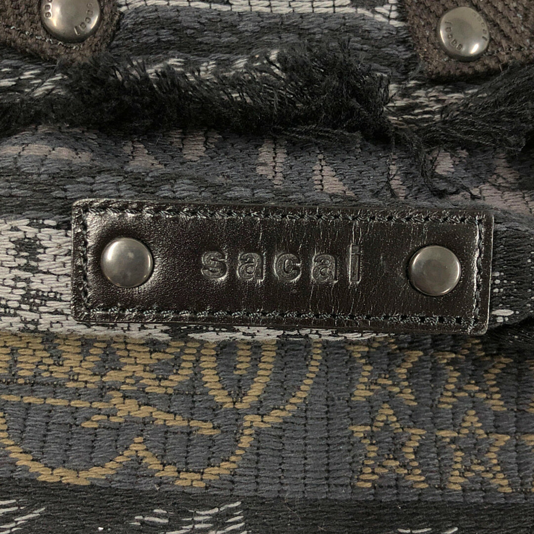 SACAI サカイ 23SS 品番 23-0473S Eric Haze Jacquard Tote エリックヘイズ ジャガード トートバッグ ブラック サイズS 正規品 / 31101