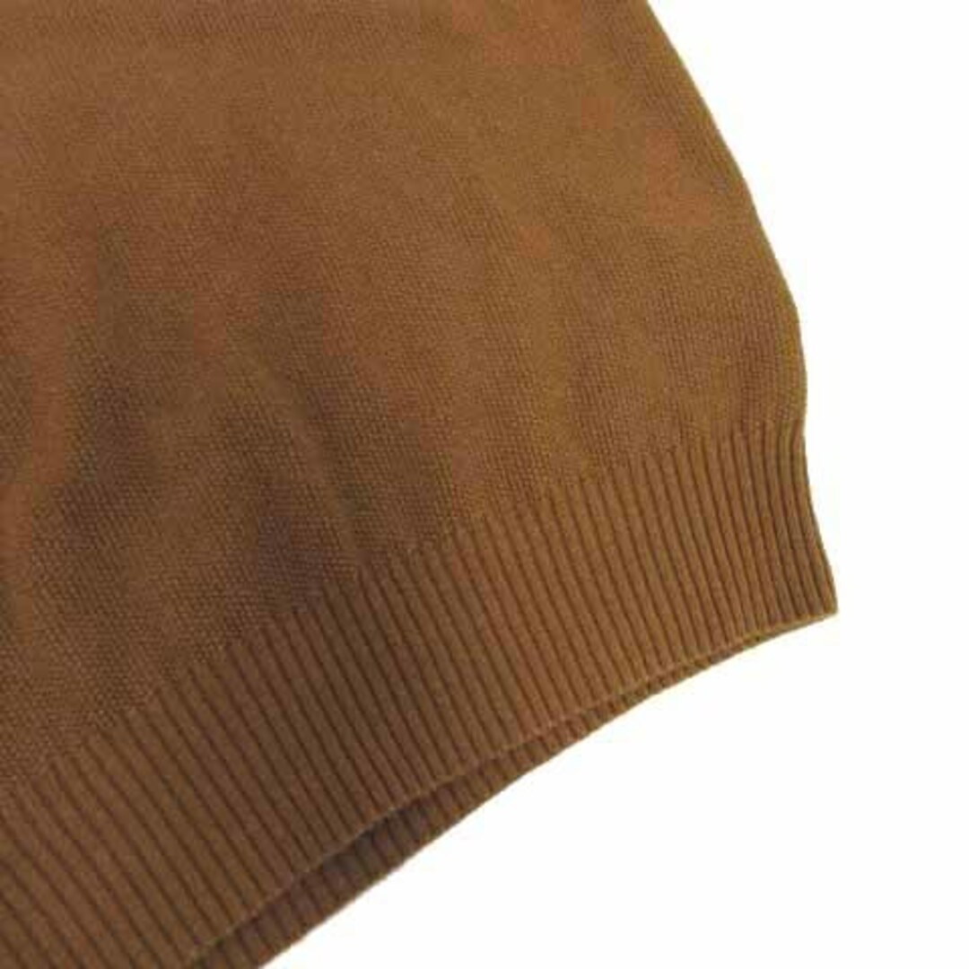 KBF(ケービーエフ)のKBF アーバンリサーチ ニット モックネック 五分袖 コットン混 茶 ONE レディースのトップス(ニット/セーター)の商品写真