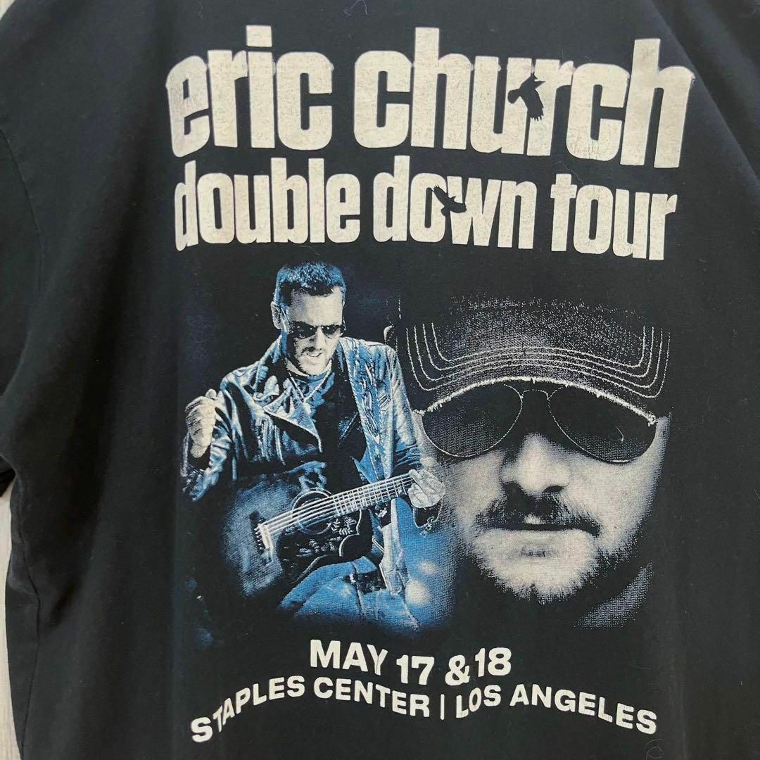 MUSIC TEE(ミュージックティー)のミュージックTシャツ古着ERIC CHURCHバックプリント　サイズXLブラック メンズのトップス(Tシャツ/カットソー(半袖/袖なし))の商品写真