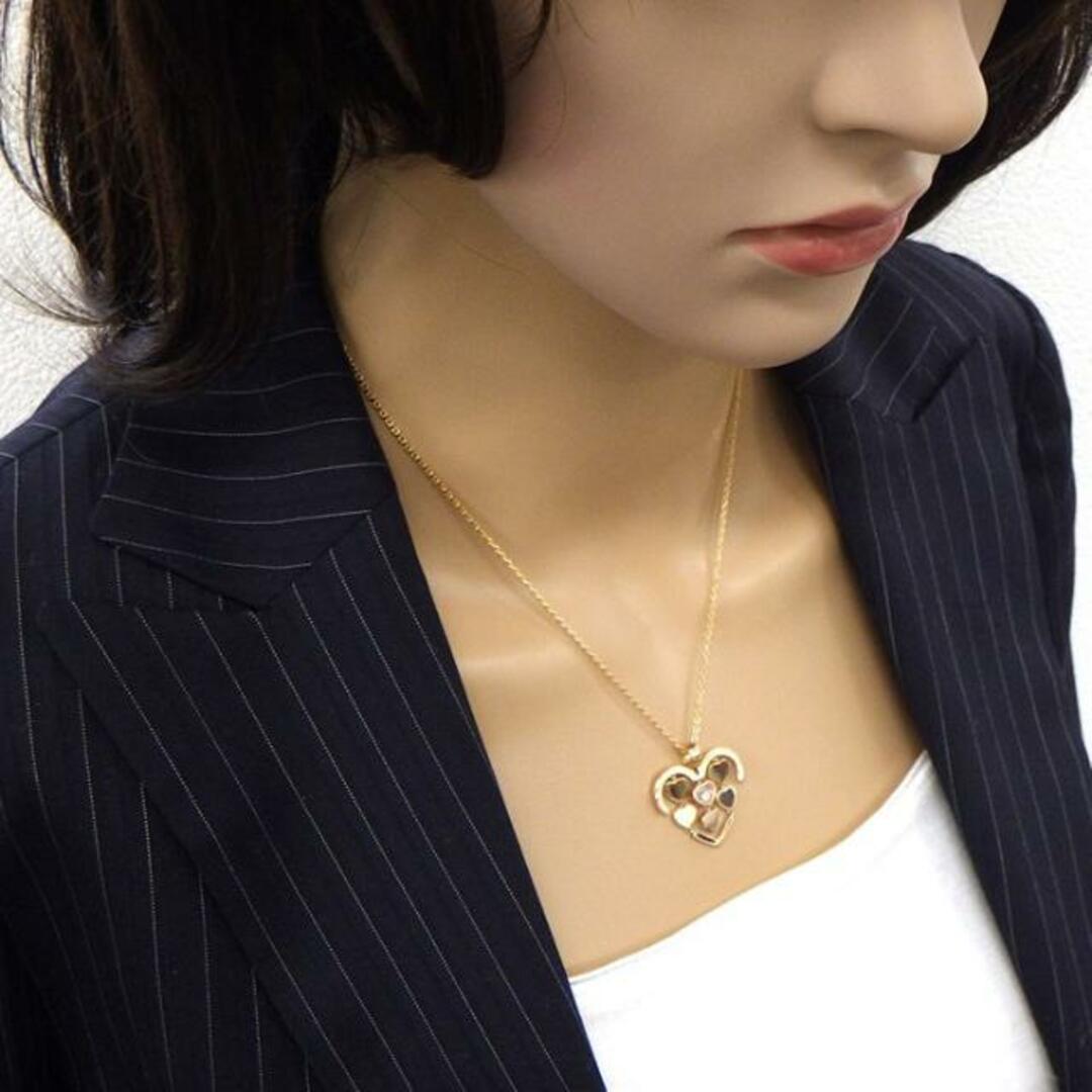 ショパール Chopard ネックレス ハッピー アモーレ 797219-5001 ハッピーダイヤモンド コレクション スウィング ハート モチーフ ムービング 1ポイント ダイヤモンド 0.05ct K18PG 【中古】