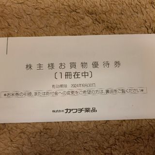 カワチ薬品株主優待券 5,000円分(ショッピング)