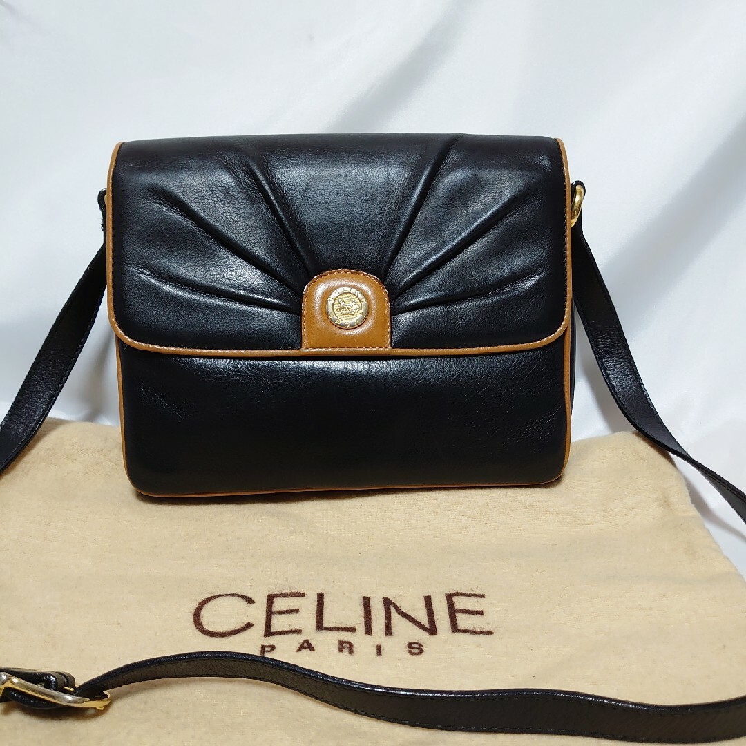 極美品 CELINE 馬車金具 ショルダーバッグ