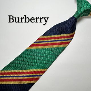 バーバリー(BURBERRY)のバーバリー Burberry シルク カラフル レジメンタルストライプ 多色 絹(ネクタイ)