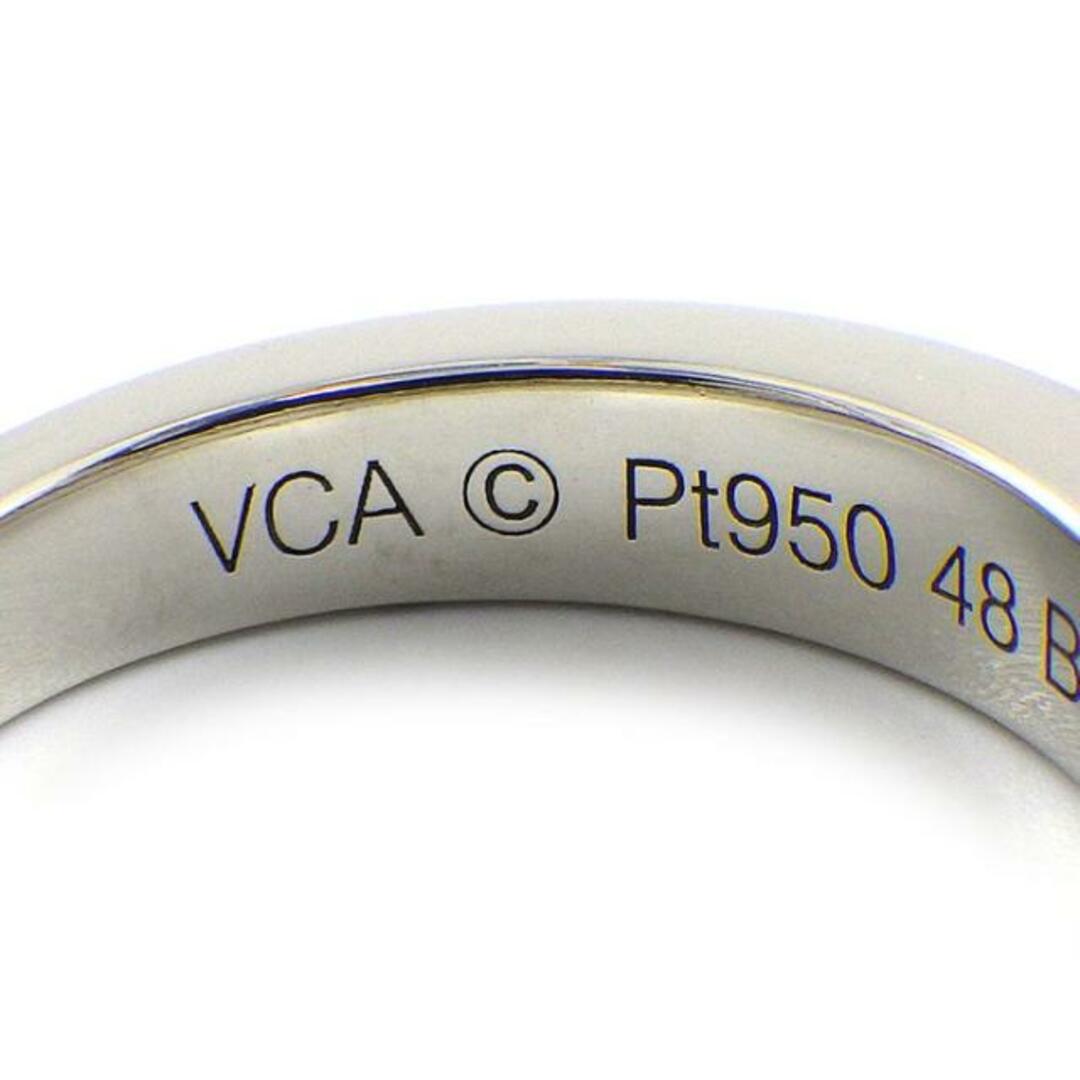 ヴァンクリーフ＆アーペル Van Cleef & Arpels リング ニューヨーク マリッジ VCARD12500 ラシック ウェディング バンド シニアチュール シグネチャー ロゴ 1ポイント ダイヤモンド 0.05ct PT950 8号 / #48