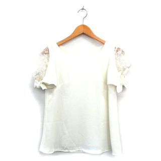 シンシアローリー(Cynthia Rowley)のシンシアローリー カットソー Tシャツ 半袖 袖レース シンプル 2 アイボリー(カットソー(半袖/袖なし))