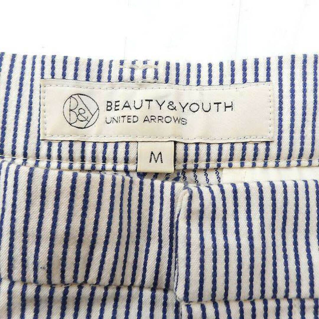 BEAUTY&YOUTH UNITED ARROWS(ビューティアンドユースユナイテッドアローズ)のB&Y ユナイテッドアローズ ストライプ柄 スリム パンツ センタープレス M レディースのパンツ(その他)の商品写真