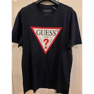 ゲス(GUESS)の新品未使用！　ゲス　GUESS ロゴTシャツ　ネイビーM(Tシャツ/カットソー(半袖/袖なし))