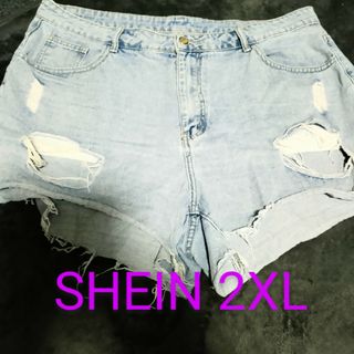 SHEIN デニムダメージショートパンツ(ショートパンツ)