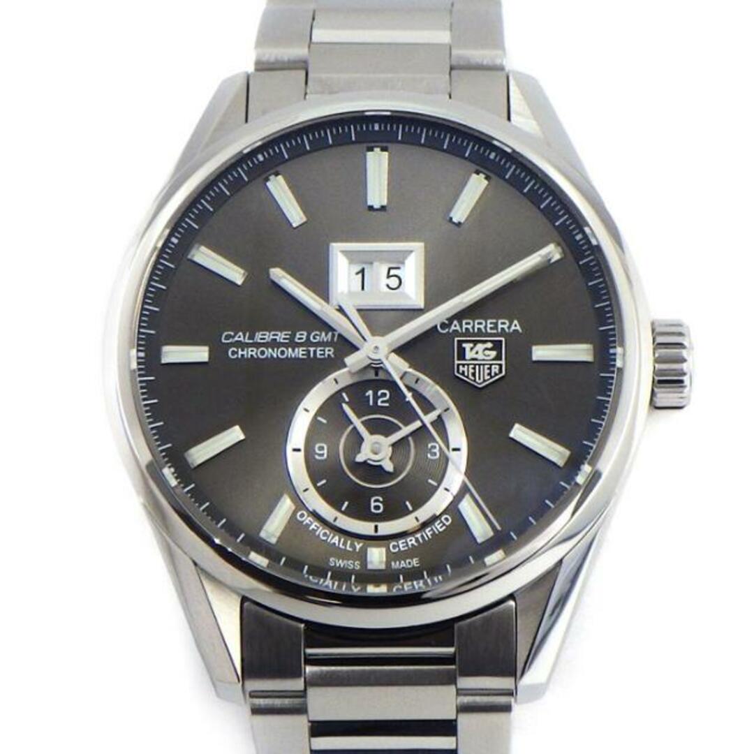 タグ・ホイヤー TAG Heuer 腕時計 カレラ グランドデイト GMT キャリバー8 WAR5012.BA0723 カレンダー 夜光 針/インデックス グレー サンレイ 文字盤 SS 自動巻き