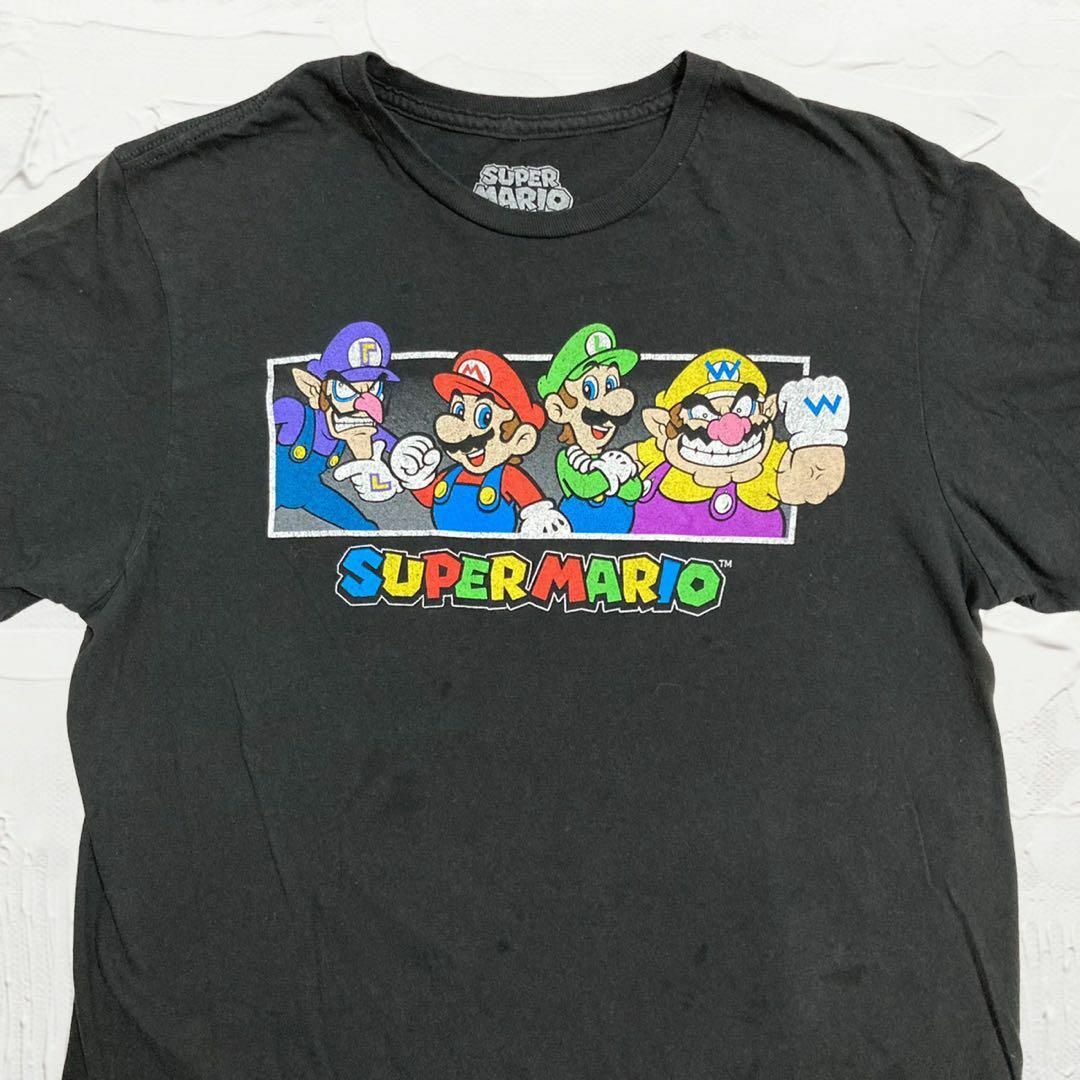 LAS ビンテージ 黒 スーパーマリオ　ルイージ　ワルイージ　ワリオ Tシャツ | フリマアプリ ラクマ