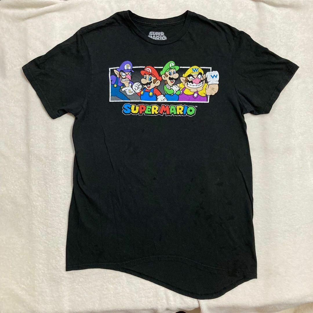 LAS ビンテージ 黒 スーパーマリオ　ルイージ　ワルイージ　ワリオ Tシャツ