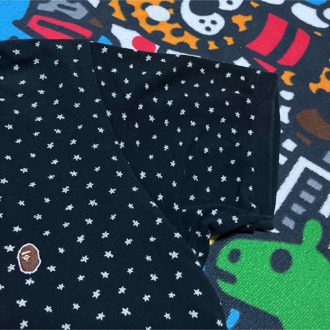 A BATHING APE(アベイシングエイプ)のAPE BAPE  KAWS STA ポロシャツ　総柄　tシャツ　M shark メンズのトップス(ポロシャツ)の商品写真