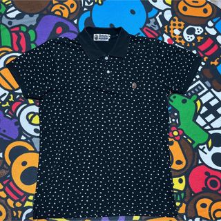 アベイシングエイプ(A BATHING APE)のAPE BAPE  KAWS STA ポロシャツ　総柄　tシャツ　M shark(ポロシャツ)