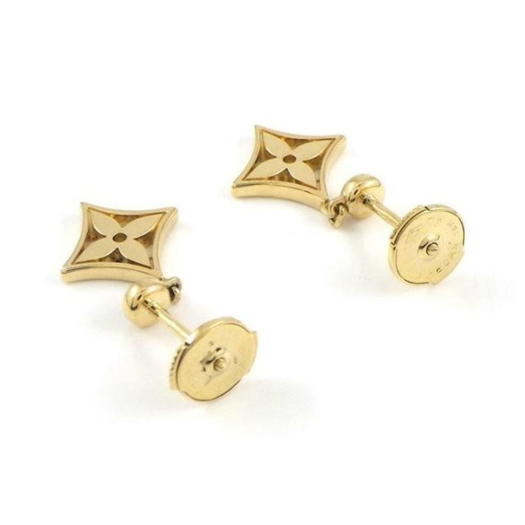 ルイ・ヴィトン LOUIS VUITTON ピアス ピュス モノグラム イディール シングル Q96168 2個セット スター ダイヤモンド 0.04ct/0.04ct K18YG 【中古】