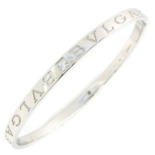 ブルガリ(BVLGARI)の【★最終お値引き品】 ブルガリ BVLGARI バングル Wロゴ ダブルロゴ 2ポイント ダイヤモンド K18WG / #L 【中古】(ブレスレット/バングル)