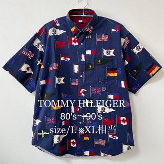 TOMMY HILFIGER - TOMMY〜/トミーヒルフィガー☆国旗柄シャツ☆80/90's