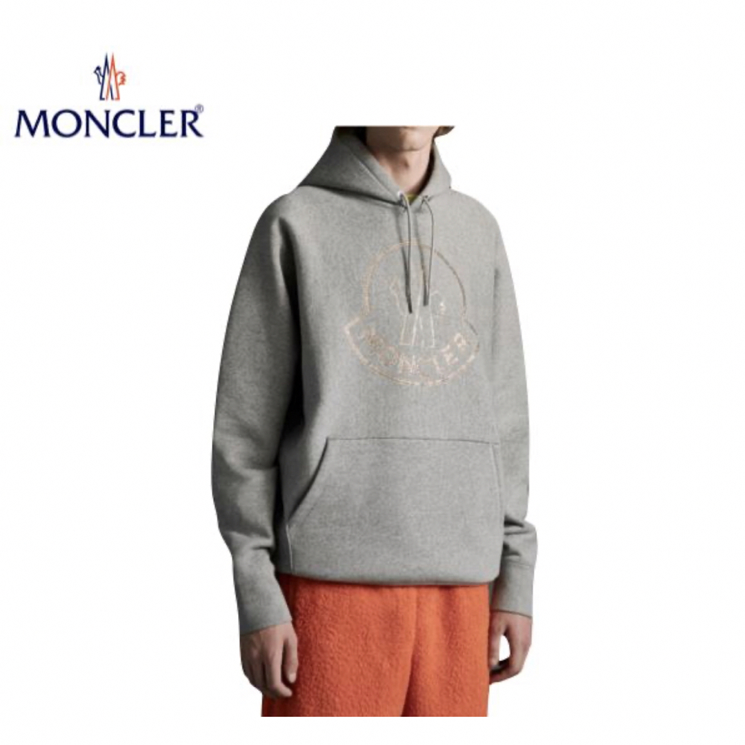 スウェットMONCLER / モンクレール | 2020AW | MAGLIA HOODIE SWEATER ドローストリング ロゴ フーディ | XL | ホワイト | メンズ