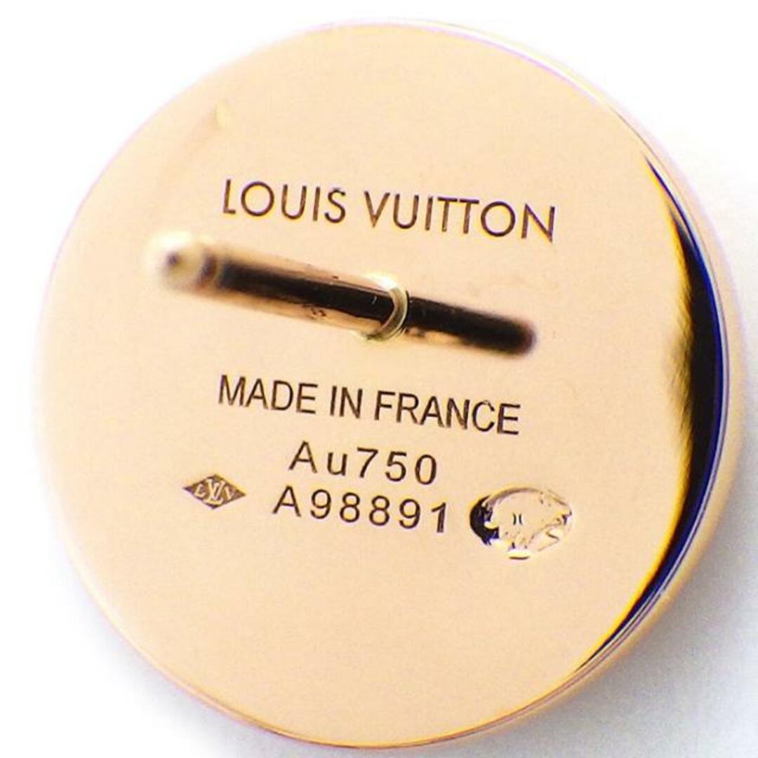 ルイ・ヴィトン LOUIS VUITTON ピアス ピュス サンブロッサム ナクレ Q96432 モノグラム フラワー シェル グレー マザーオブパール K18PG ※片方のみ