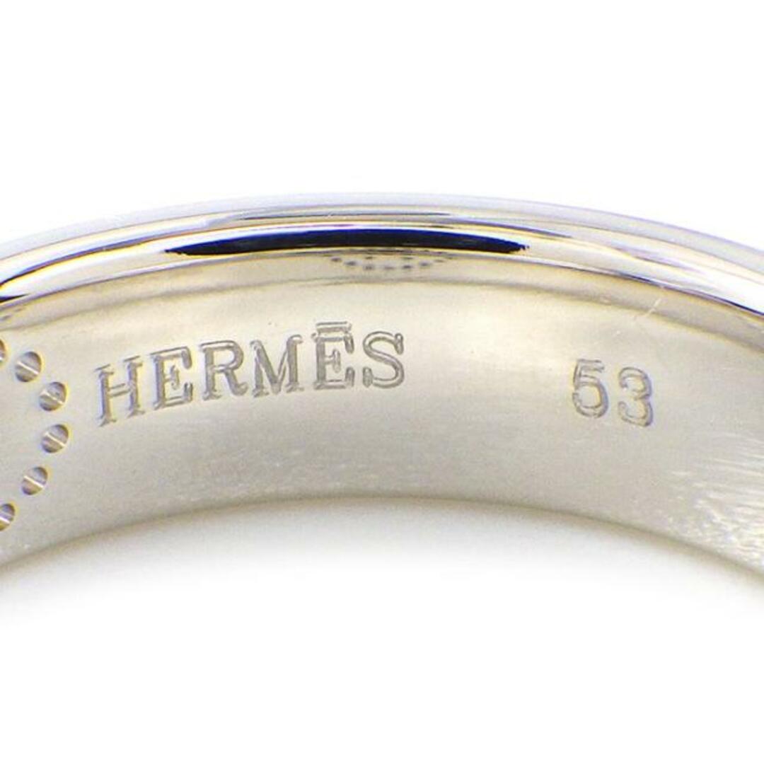 Hermes(エルメス)のエルメス HERMES リング エクリプス リュバン 3ポイント H ロゴ パンチング ドット K18WG 12.5号 / #53 【中古】 レディースのアクセサリー(リング(指輪))の商品写真