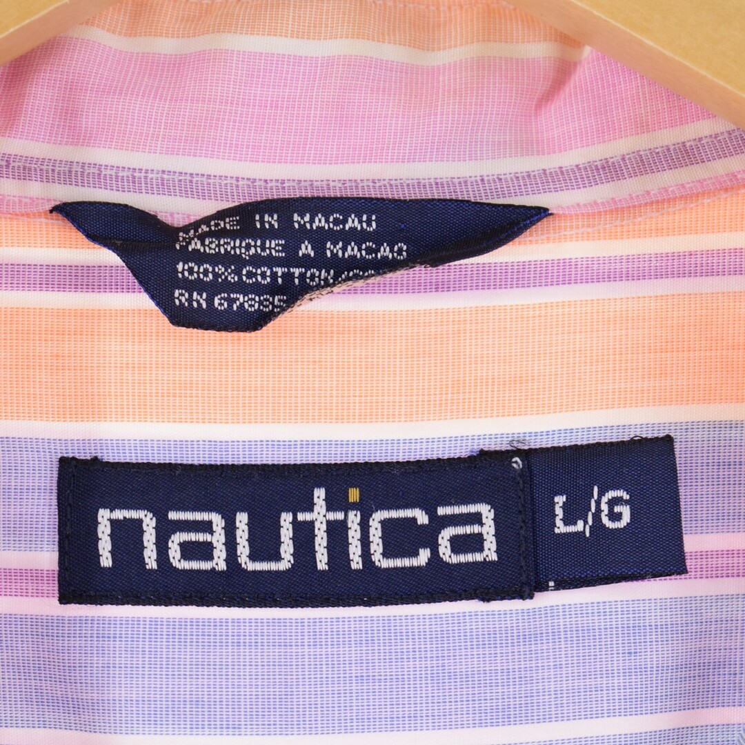 NAUTICA(ノーティカ)の古着 ノーティカ NAUTICA 長袖 ボタンダウンストライプシャツ メンズXL /eaa341709 メンズのトップス(シャツ)の商品写真