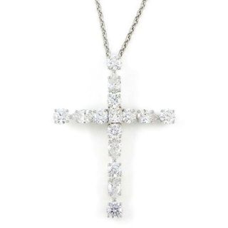 ハリーウィンストン(HARRY WINSTON)のハリーウィンストン HARRY WINSTON ネックレス マドンナ クロス スモール PEDPREMSMS マルチカット 9ポイント ラウンド 5ポイント ペアシェイプ 1ポイント プリンセスカット ダイヤモンド 1.50ct PT950 【中古】(ネックレス)